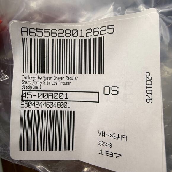 QVC Susan Graver Pants Womens Small Black Smart Ponte Slim Leg Trouser NWOT - Picture 8 of 11